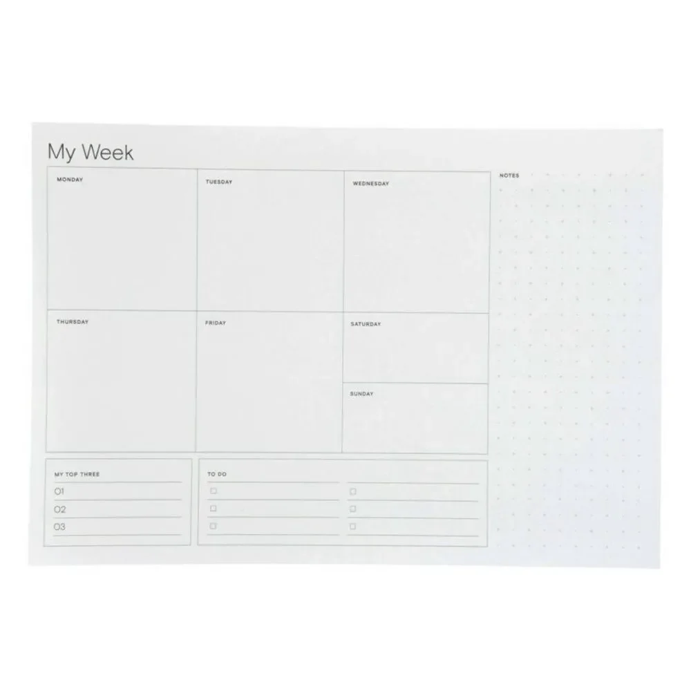 Noted By Post It Weekly Desk Paper Tablet Planner